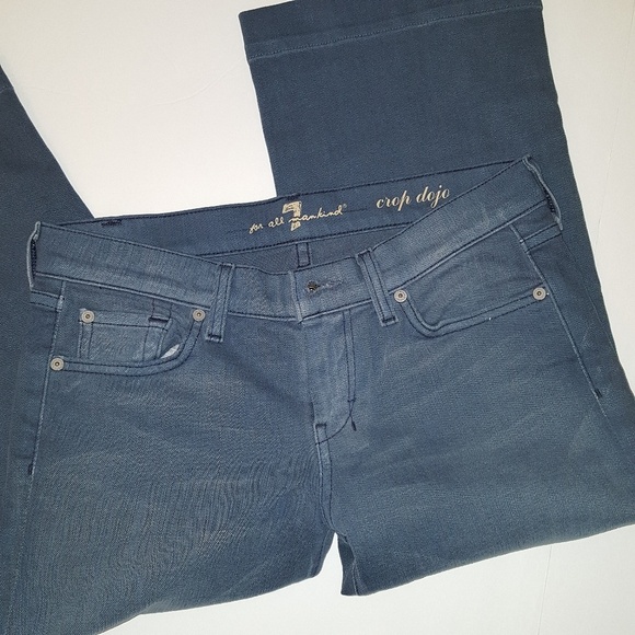 7 For All Mankind Crop Jeans - sz 28 - Picture 1 of 6